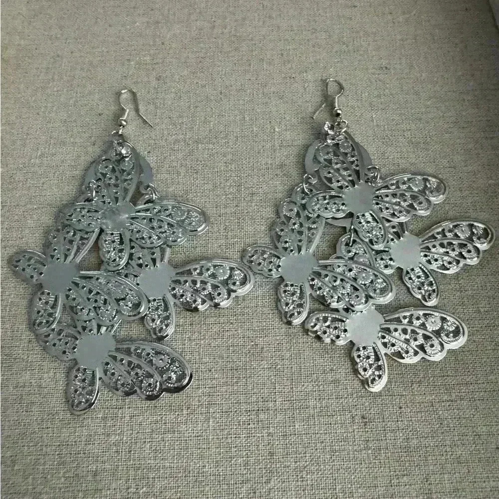 Butterfly Drop  Earrings - Picture 2 of 3